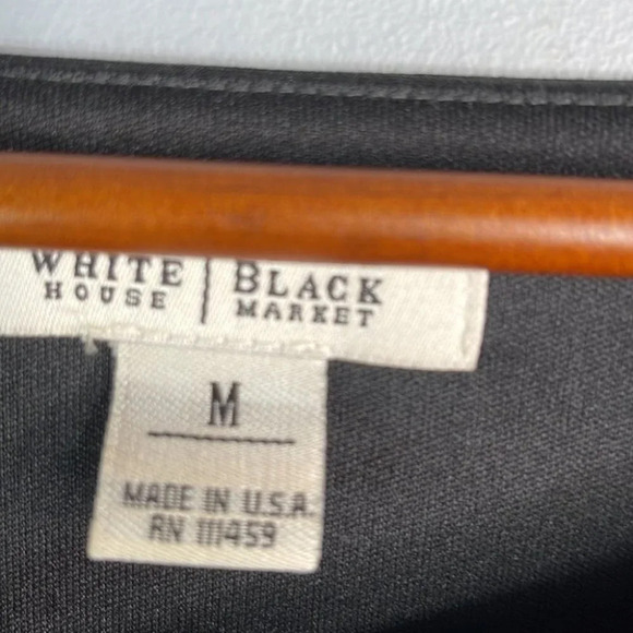 WHITE HOUSE BLACK MARKET Belted Dress Tied Waist Boat Neck Mini 3/4 Sleeves M - Picture 6 of 9